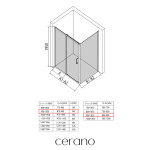 CERANO - Sprchovací kút Orlano L/P - 5 mm - chróm, transparentné sklo - 90x90x195 - posuvný CER-DY505B-9105