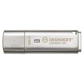 Kingston IronKey Locker+ 50 256GB strieborná / Flash Disk / USB 3.2 Gen 1 - (USB-A 3.0) (IKLP50/256GB)