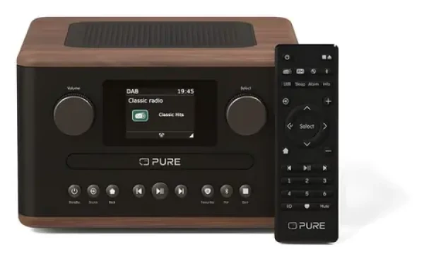 Pure Classic C-D4 čierna / Mikrosystém / CD / DAB+ / FM / Bluetooth / USB (255052)
