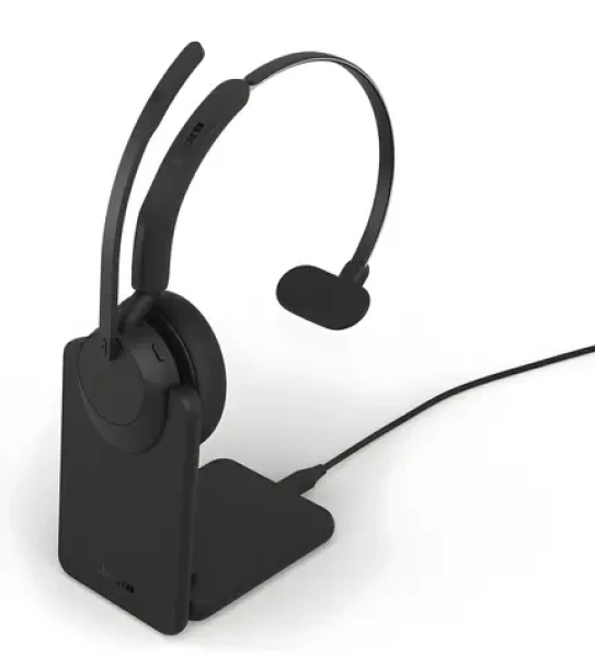 JABRA Evolve3 45 Mono UC Link 390a + nabíjací stojan čierna / Bezdrôtové slúchadlá / Bluetooth / USB-A / 36 h batéria (34599-889-989)