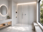 CERANO - Sprchová zástena Walk-in Crystal TL/P - 10 mm - bezvzperový systém - chróm, transparentné sklo- 160x130x200 CER-8050BD80474
