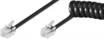 MicroConnect Modulárny kábel špirálový RJ10 (M) - RJ10 (M) 2m čierna (MPK10200)