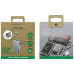 4smarts Pocket Dual Cord 20000mAh šedá / Powerbanka / vstavaný kábel USB-C 15 cm / 22,5 W / USB-A + USB-C (541626)