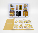 Mamido Mamido Magnetická stavebnica dopravné mesto 31 dielikov, bager, žeriav, nakladač MT1481