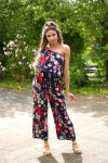 Trendy Summer Off-Shoulder Jumpsuit navy L/XL