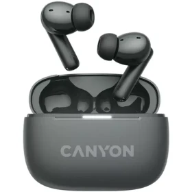 Canyon TWS-10 OnGo šedá / slúchadlá s mikrofónom / BT 5.3 / IPX5 / nabíjacie puzdro 500mAh (CNS-TWS10BK)