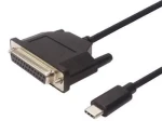 PremiumCord prevodník USB-C na paralelný Port Canon 25 pin / Prevodník / USB-C - LPT / 1,5 m (8592220014766)