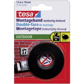 Tesa OUTDOOR 55750-00001-03 montážna páska tesa® POWERBOND čierna (d x š) 1.5 m x 19 mm 1 ks; 55750-00001-03