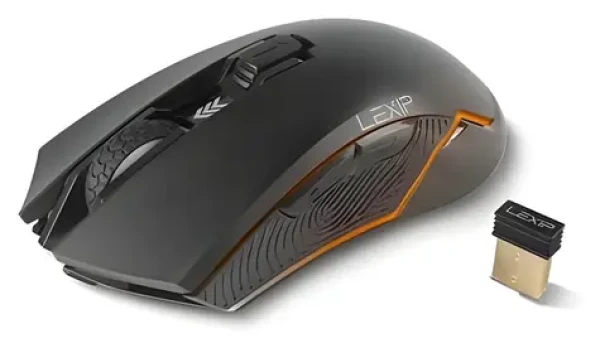 Lexip AR18 Aero Speed čierna / Herná bezdrôtová myš / programovateľné tlačidlá / výdrž batérie 24 h (JVAPCM00538)