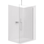 CERANO - Sprchová zástena Walk-in Onyx Top Cube Ľ/P - 8 mm - hranatá vzpera - chróm, transparentné sklo - 30x200 CER-DY101-50-206
