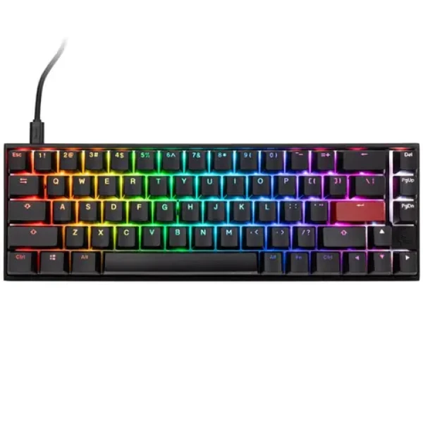 Ducky Mecha Pro Cherry MX-Speed-Silver čierna / herná klávesnica / podsvietená / mechanická / drôtová USB-C / US (DKME2167ST-PUSPDAAT2)