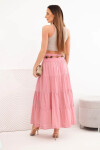 Dámska bavlnená maxi sukňa 3240 tmavo ružová – Kesi UNI
