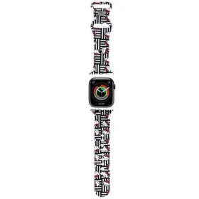 Hello Kitty Silicone Heads Stripes čierna / Remienok / Apple Watch 38/40/41mm / Silikónový (HKAWMSDIESK)