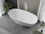 MEXEN/S - Eris voľne stojaca vaňa 155 x 80, biela, sifón a prepad biela 53441558000-20