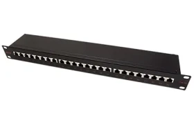 Roline Patch panel 19" STP čierny / Patch panel / CAT.5E / 24 portov / 1U (26.11.0328)