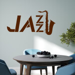 Veselá Stena Samolepka Jazz Farba: černá, Veľkosť: 60 x 32 cm