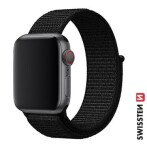 Swissten Nylonový remienok pre Apple Watch 38/40/41mm čierna (46000702)