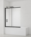 Vaňová zástena SAT Vision 140x120 cm čierna SATVZVI120CT SATVZVI120CT