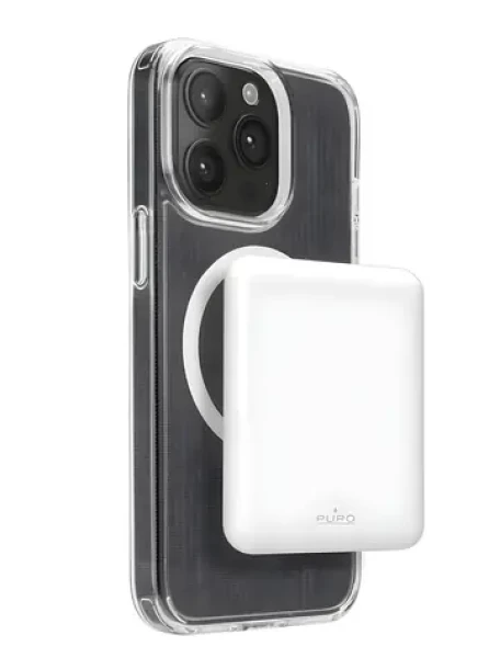 Puro Power Mag biela / Powerbanka / 5000 mAh / MagSafe / 10 W / USB-C
