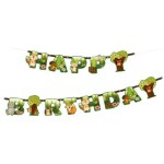 Girlanda papierové lesní zvieratá Happy Birthday 210x16cm - Party Pal - Party Pal