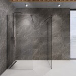 Sprchová zástena Walk-in 140 cm SAT vo farbe profilu PVD Gun metal SATBWI140PRGM SATBWI140PRGM