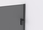 CERANO - Sprchová zástena Walk-in Orbis Ľ/P - 8 mm - čierna matná, grafitové sklo - 100x200 CER-978731