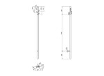 SAPHO - PASADOR elektrický sušiak uterákov, guľatý, 150x1500, 30 W, zlatá mat ER175GB
