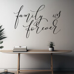 Veselá Stena Samolepka Family is forever Farba: šedá, Veľkosť: 100 x 72 cm