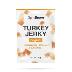 Sušené mäso Turkey Jerky - GymBeam (originál, 50 g) (59179-1-50g-original)
