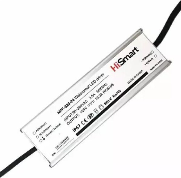 Hismart Maitinimo šaltinis 24V, 13.3A, 320W, PFC, IP67