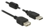 DeLock Kábel USB 2.0 A (M) - USB 2.0 A (F) 3M čierna / Predlžovací kábel / 480 Mbit/s (84886)