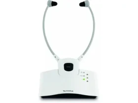 TechniSat STEREOMAN ISI 3 biela / bezdrôtové slúchadlá / 2.4GHz / dokovacia stanica (V070M)