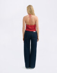 Thinking MU Red Hiba Seersucker Top RED XS