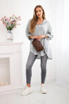 Bavlnené mušelínové tričko Plus Size Grey UNI