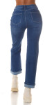 Sexy Highwaist Push up used look flarred Jeans denimblue