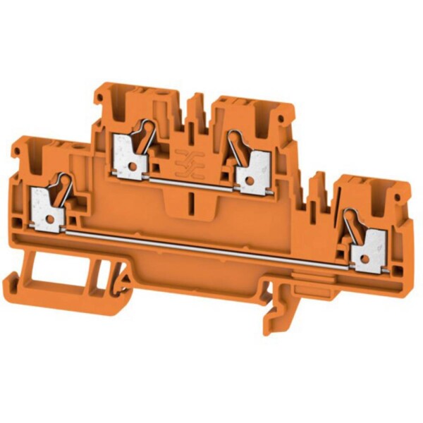 Weidmüller 1547630000 dvojitá priechodná svorka 5.1 mm pružinová svorka oranžová 50 ks; 1547630000
