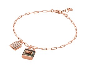 Michael Kors Pozlátený náramok so zirkónmi a perleťou Premium MKC1742TN791