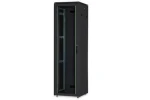 Digitus Unique 26U čierna / Stojanový rozvádzač / 600x600 mm / sklenené dvere / nosnosť 800 kg / IP20 (DN-19 26U-6/6-B-1)