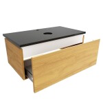 Kúpeľňová skrinka so žulovou krycou doskou SAT Feel 80x30x46 cm medový dub mat SATFEEL80DMZ SATFEEL80DMZ