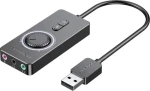 Vention Externá zvuková karta USB / Zvuková karta / line-in / line-out / 16bit / 44,1-48 kHz / 1 m (CDRBF)
