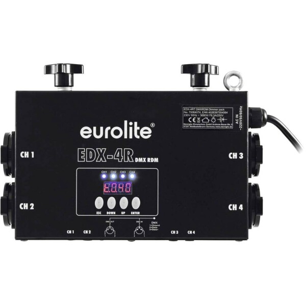 Eurolite DMX kontrolér 4-kanálová; 70064074 - Eurolite EDX-4RT DMX RDM truss dimmer pack