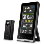 HAMA Jamaica čierna / meteostanica / farebný VA displej / sieťový zdroj / batéria (222239)