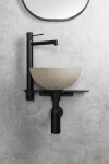 SAPHO - MINOR betónové umývadlo na dosku, priemer 26cm, piesková mat MR26014