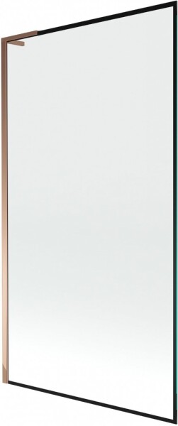 MEXEN/S - Next L vaňová zástena FIX 100 x 150, čierna vzor, ružové zlato 895-100-000-03-70-60