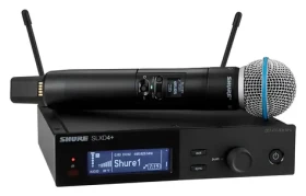 Shure SLXD24+E/B58-G65 / Bezdrôtový mikrofónny systém / Ručný vysielač / Kardioidný / 470-606 MHz / 24-bit (SLXD24+E/B58)