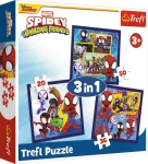 Trefl Puzzle Spidey: Pavúky a dinosaury 3v1