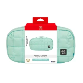 HORI Switch 2 Puff Pouch Cozy Green / Puzdro / pre Nintendo Switch 2 / až 10 herných kariet