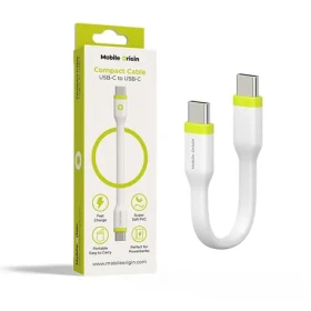 Mobile Origin Compact Cable USB-C to USB-C biela / 10 cm (COMC-USBC-WHT)