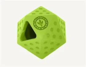 KIWI WALKER Gumová hračka ICOSABALL MAXI zelená / Hračka pre psov / 9 cm (RUB-254)