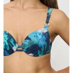 Dámska plavková podprsenka Summer Fleur WP - Triumph tmavá kombinace tyrkysové (M025) 038C